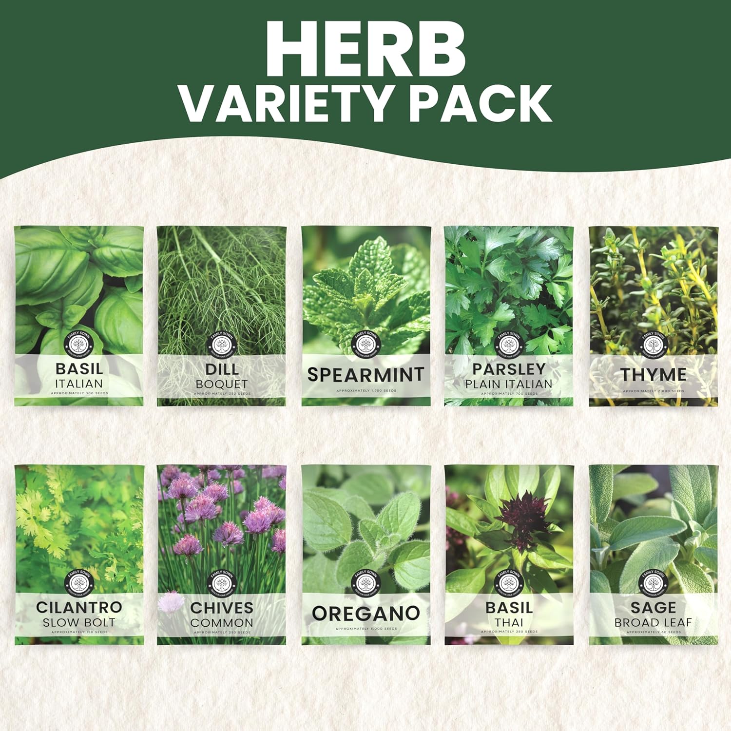 herb seeds and plants Herb Seeds 10 Variety Pack