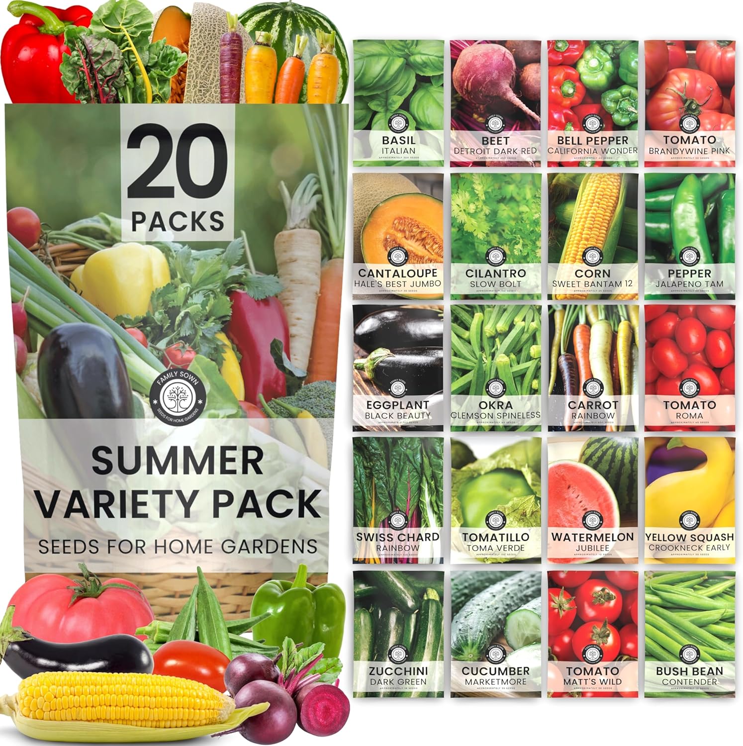 Summer Garden Seeds | 20 Individual Packs