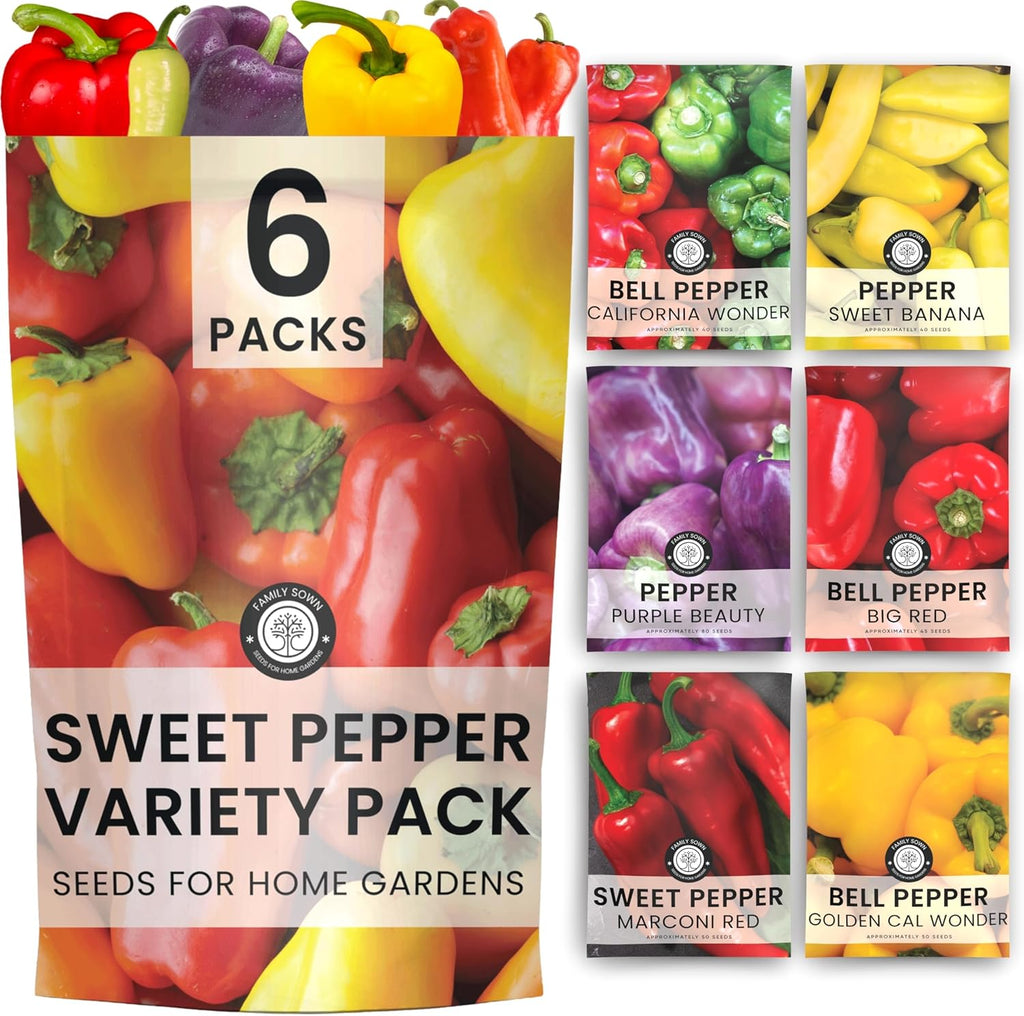 Sweet Pepper Seeds | 6 Individual Packs