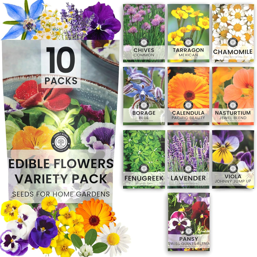 Edible Flower Seeds | 10 Individual Packs