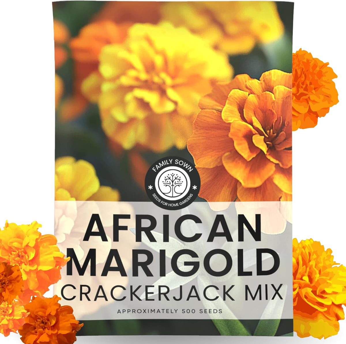 marigold crackerjack seeds African Marigold Crackerjack – Family Sown