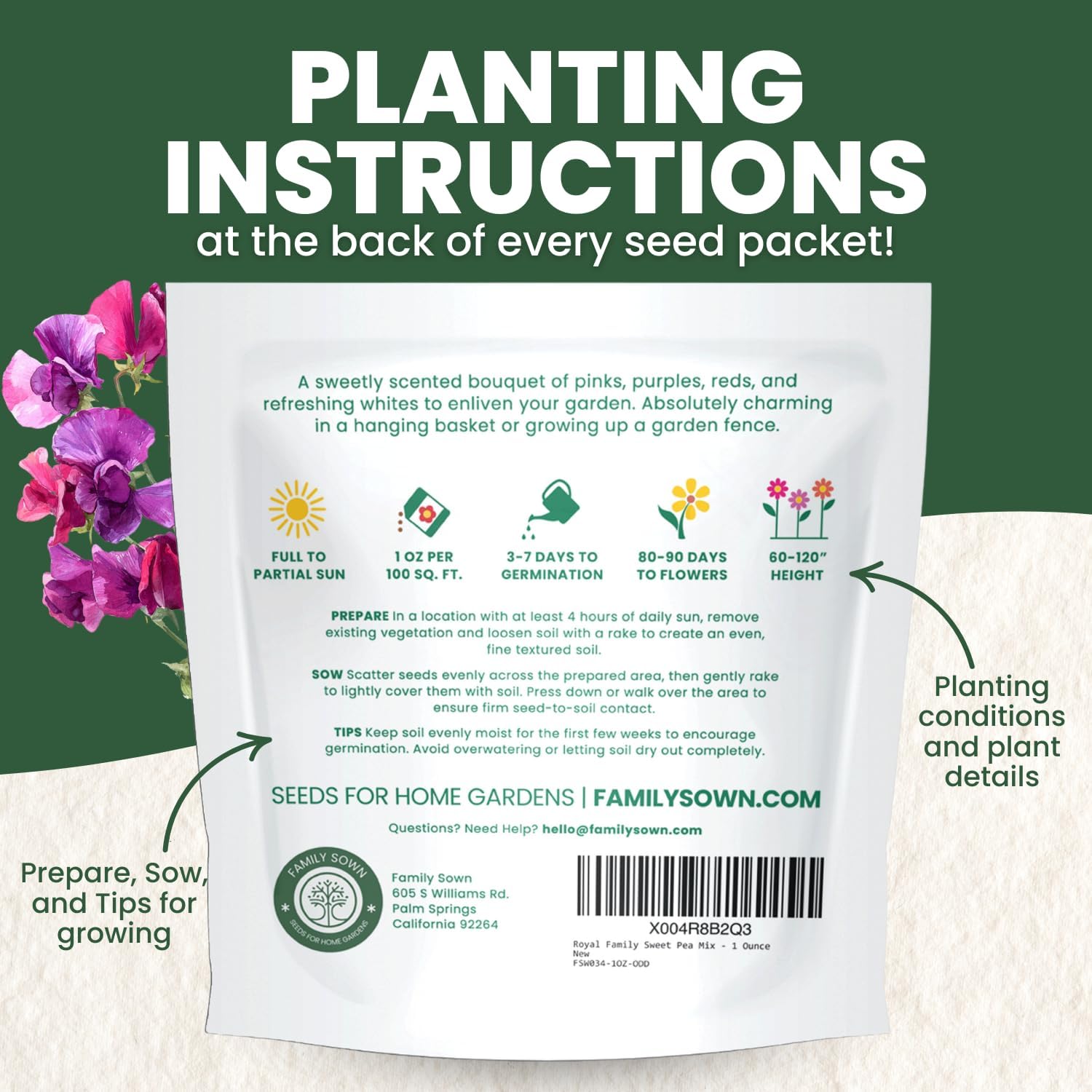 Sweet Pea Royal Family Mix