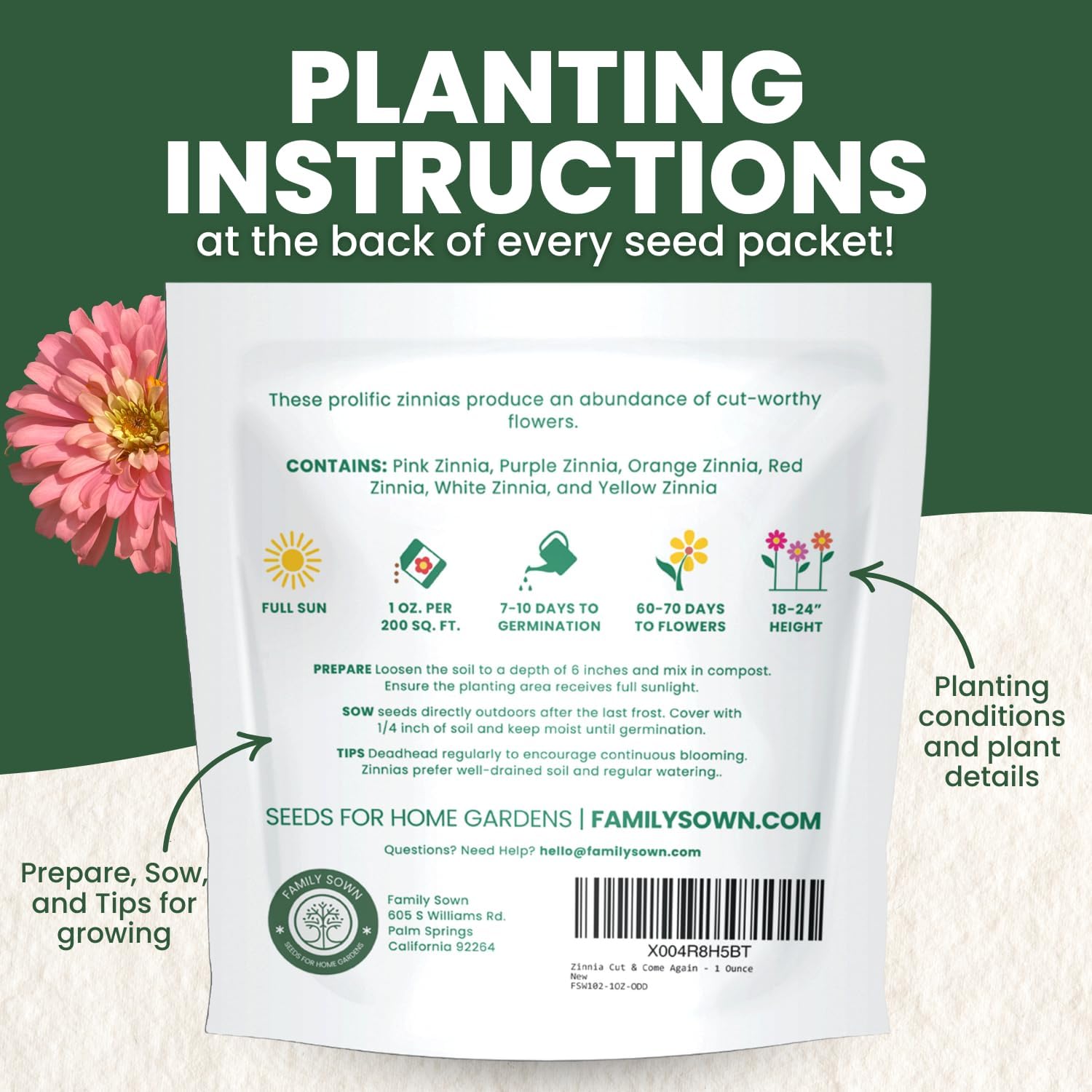 Zinnia ‘Cut and Come Again’