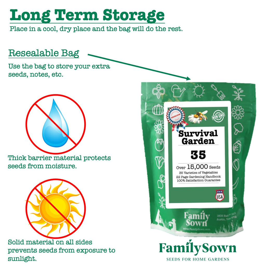 Survival Garden 35; Vegetable Garden Seeds