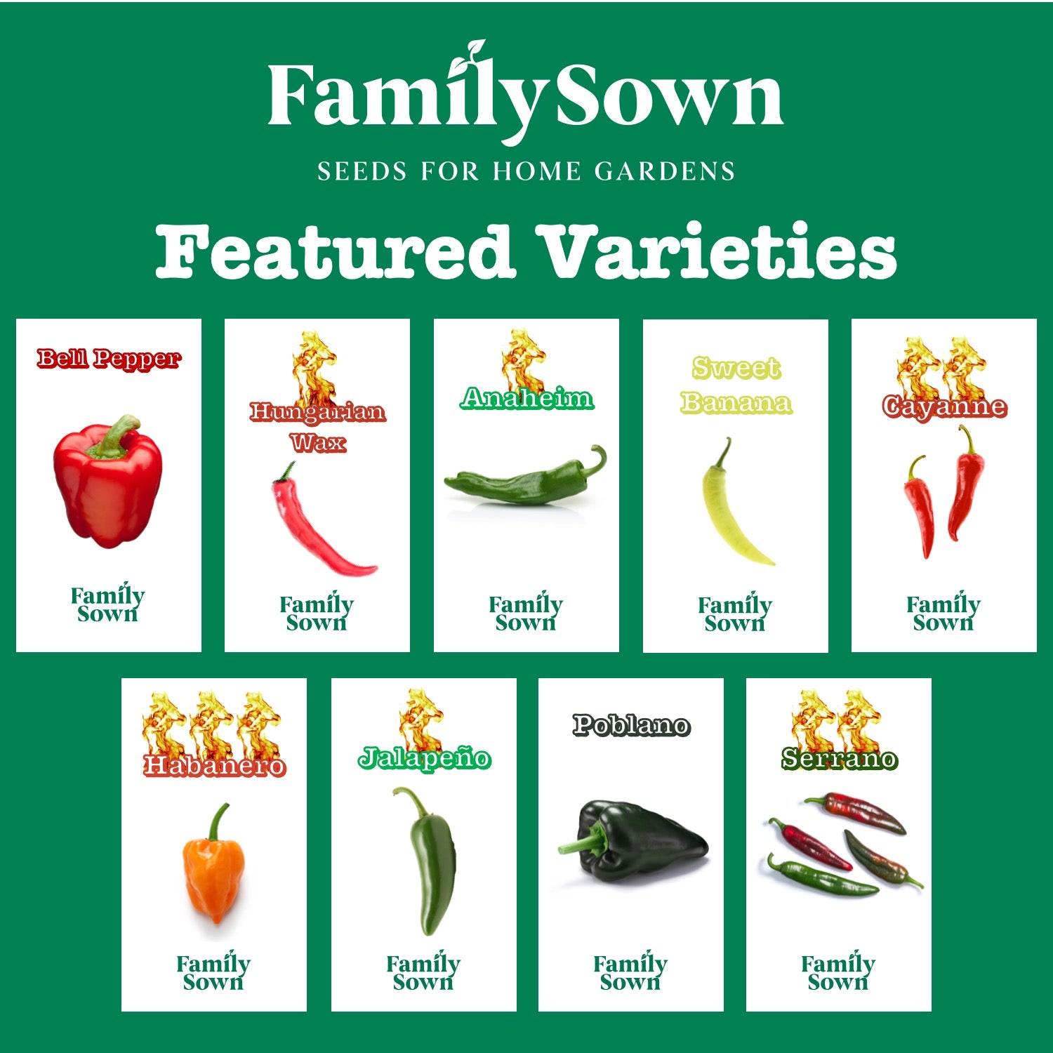 Heirloom Pepper 9: Heirloom Pepper Seeds