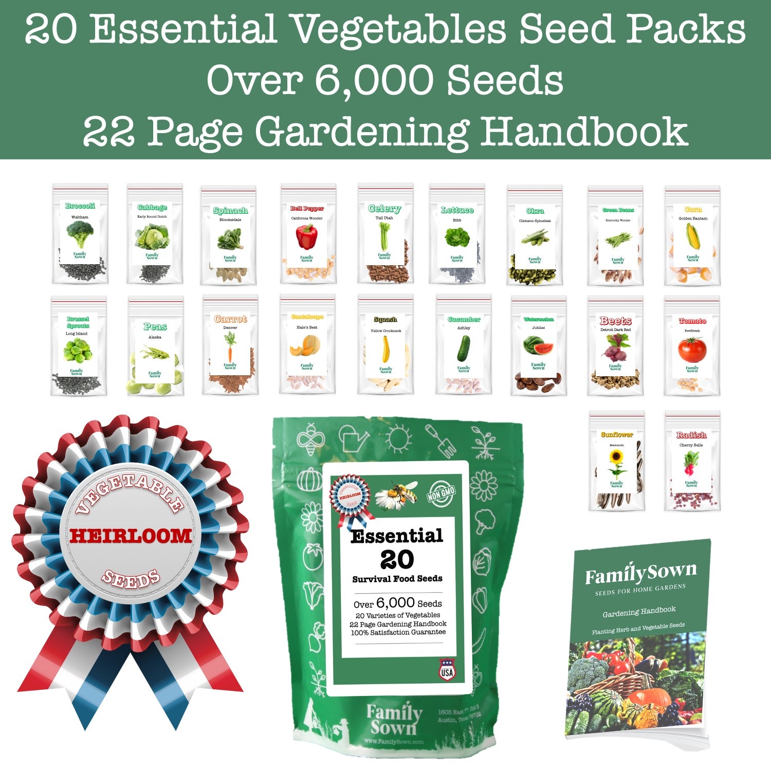 Essential 20 Vegetable Seeds