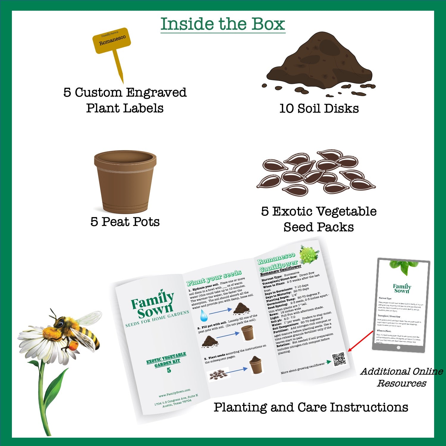 Exotic 5 Vegetable Seed Kit